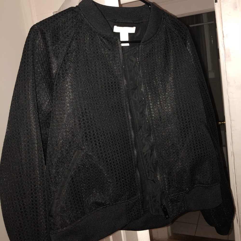 H&M black bomber💗